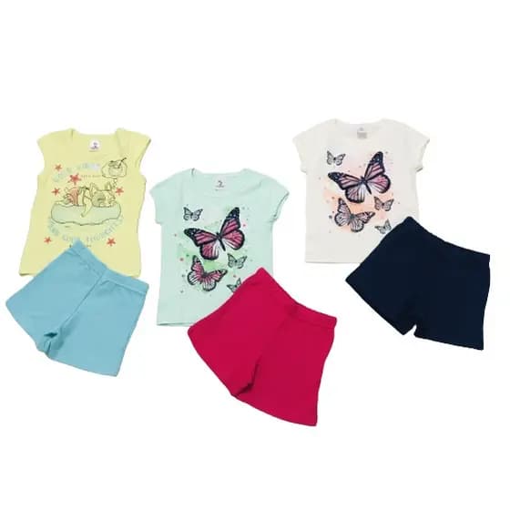 Conjuntos infantil promoção 03 conjuntos menina verão roupa infantil feminino
