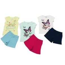 Conjuntos infantil promoção 03 conjuntos menina verão roupa infantil feminino