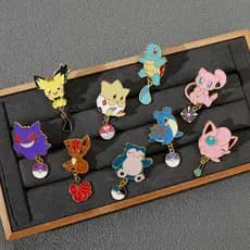 1Pc Kawaii Metal Dos Desenhos Animados Pokemon Broches Pikachu Emblemas De Roupas Sacos E Acessórios