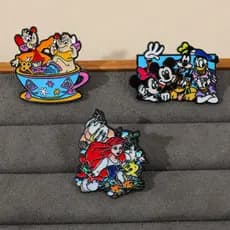 3 Pçs/Set Mickey Donald Sereia Liga Broche Bonito Personagem Da Disney Esmalte Pin Cartoon Metal Badge