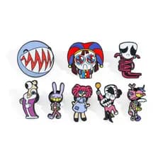 8 Pçs/Set O Incrível Digital Circo TADC Esmalte Pin Bonito Personagem De Desenho Animado Broche De Metal Distintivo De L