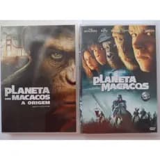 Dvds: Planeta dos macacos 2001 duplo e A origem - 2 filmes