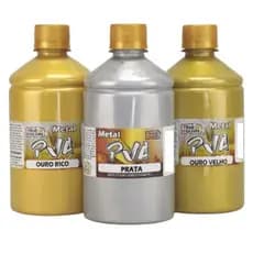 Tinta Pva Metal 500ml True Color Artesanato Metalica Artesanato - Cores