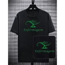 Camisa Camiseta Faculdade Enfermagem Unissex Basica Blusa Streetwear 100% algodão todas