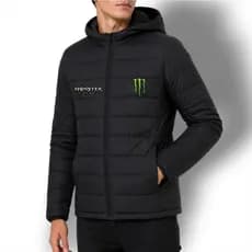 Jaqueta Bobojaco MNSTR 01 Casaco Gominho Unissex Capuz Removível Impermeável Puffer Inverno Frio