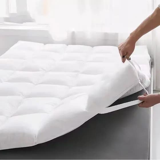 Pillow Top Tamanho Viúva Macio 400 Fios Branco Protetor de Colchão