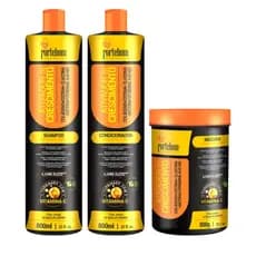 Kit Shampoo Condicionador e Máscara hidratação Ativador de Crescimento ForteBom 800ml/g
