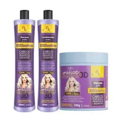 Kit Shampoo Condicionador Máscara Hidratação Matizador Matize Blond 3D Anti-Amarelamento NutriMaxi 500ml/g