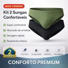 Kit 2 Sunga Moda Praia Adulto Slim Lisa Fashion Power