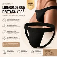 Cueca Jockstrap Masculina Sensual Confortável Poliéster