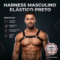 Harness Masculino Estilo Fetiche Fashion - Elástico Ajustável Sensual para Festa e Moda
