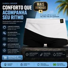 Sunga Boxer Masculina – Design Moderno com Cores Elegantes