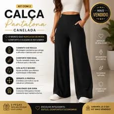Kit 2 Calça Pantalona Canelada PREMIUM ENTREGA RAPIDA