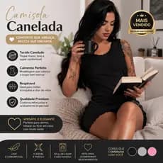 Camisola elegante feminina canelada