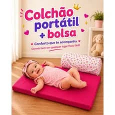 Colchonete Infantil Portátil Para Dia a Dia e Passeio Prático Para Transportar