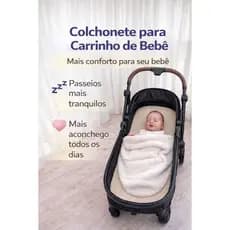 Colchonete para Carrinho de Bebê Moises Universal Colchão com Fronha Confortável