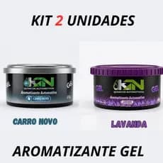Kit 2 Aromatizante Para Carro Em Gel 60g Perfume Carro Novo Lavanda Órbi Kn Cheirinho