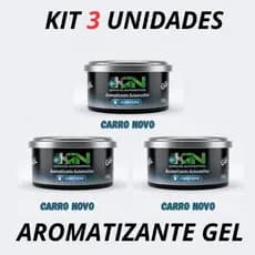 KIT 3 Aromatizante Para Carro Em Gel 60g Perfume Carro Novo Lavanda Órbi Kn Cheirinho