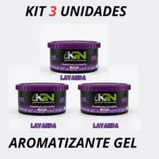 Kit 3  Aromatizante Para Carro Em Gel 60g Perfume Carro Novo Lavanda Órbi Kn Cheirinho