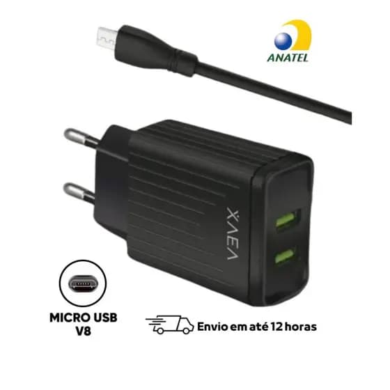 Carregador Micro-USB V8 Turbo 55W 4.4A Xaea Completo