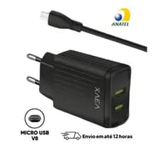 Carregador Micro-USB V8 Turbo 55W 4.4A Xaea Completo