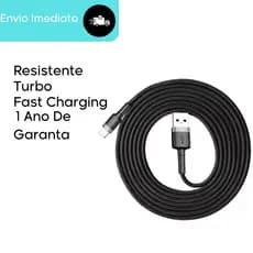 Cabo Tipo C Usb Carregador Ultra Rápido 1 metro Resistente ENVIO DIRETO DA FABRICA!