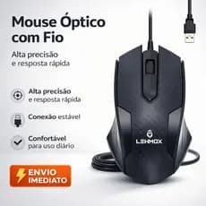 Mouse Óptico com Fio LEHMOX LEY-1513 | Alta Precisão | Conexão Estável | Uso Diário | Envio Imediato
