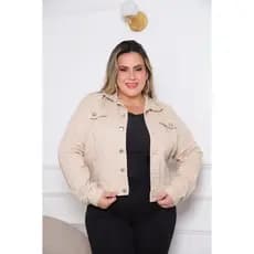 Jaqueta Jeans Feminina Sarja Plus Size moda Feminina Inverno