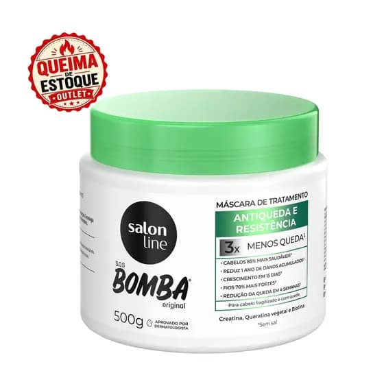 Máscara de hidratação SOS Bomba Antiqueda Salon Line 500g