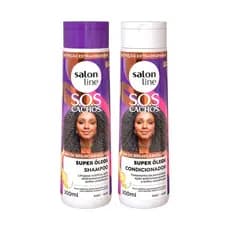 Kit Shampoo e Condicionador SOS Cachos Super Óleos Nutritivo Salon Line
