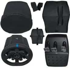 Capas Protetoras Compatíveis c/ Volante, Base e Pedal G25 G27 G29 G920 G923 Simulador Gamer Logitech