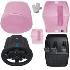 Capas Protetoras Rosa p/ Volante, Base e Pedal G25 G27 G29 G920 G923 Simulador Gamer Logitech