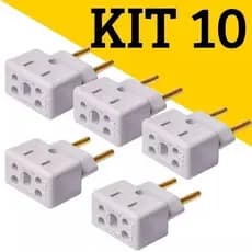 Adaptador de Tomada Benjamim Pino Maciço Bob 10A/20A