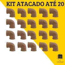 Joelho Soldável 25mm (3/4") 90° PVC Marrom - Krona