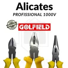 Alicate Universal 8" Aço Niquelado, Corte Diagonal 6" e Bico Meia Cana 6" Golfield –  Profissional