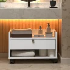 Gabinete Prisma Com Gaveta Nicho e Rodinhas - Varias Cores