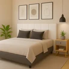 Cabeceira Premium Estofada Para Cama Box Casal 1.40 - Branco Corino