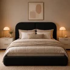Cabeceira Estofada Painel Orgânico Clean Para Cama Box Casal 140cm - Várias Cores