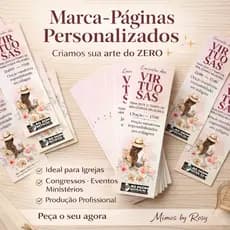 Lembrancinha para Igreja Personalizada | Marca Página Congresso Cristão | Evento Gospel