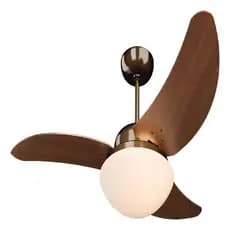 Ventilador De Teto Quarto Sala 3 Pás Solano 130w Cobre 127v