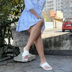 Rasteira Mula Manca Confortável Com Dedo Sandália rasteirinha para Joanete Brilhante