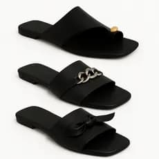 Kit 3 Pares Rasteirinha Sandália Confortável Casual Feminina