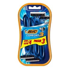 Barbeador descartável Confort3 Azul 4 unidades Bic