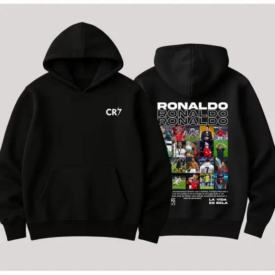 Moletom CR7 Cristiano Craque Ronaldo Unissex Robozão Futebol Idolo 100% Algodão081