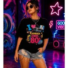 Camiseta Retrô Flashback Anos 80 | Reviva a Melhor Época