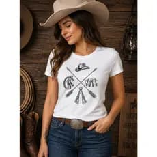 Camiseta Agro Country Cavalo Cerveja Fé Cowboy Unissex