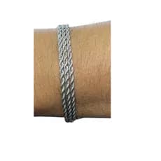 Pulseira Torcida Feminina 3x1 Aço Inox