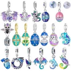 Berloque Pingente Prata Compatível Pulseira Ovo Fabergé Páscoa Família Imperial Russa Abre Fecha Imã