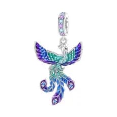 Berloque Para Pingente Compatível Pulseira Bracelete Fênix Phoenix Ave Fogo Renasce Cinzas Imortal