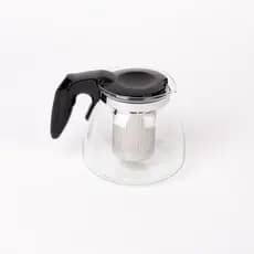 Chaleira Vidro Borosilicato 350ml Transparente Preto Design Moderno Aquecimento Rapido Seguro